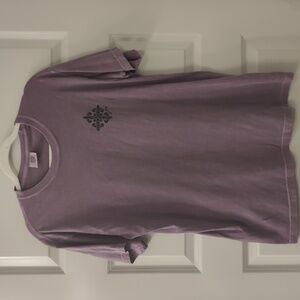 Hocus Pocus tshirt in plumb with graphic on back size medium